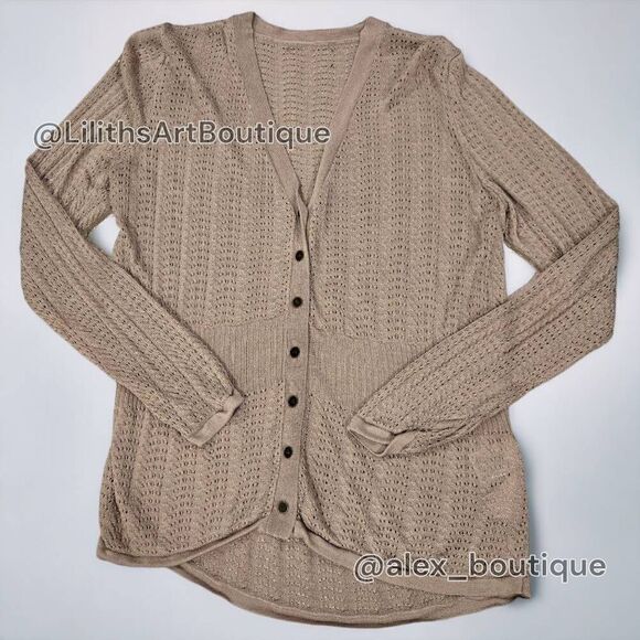 Knit Semi-Sheer Cardigan(J006)-Size S for Women - Picture 7 of 10